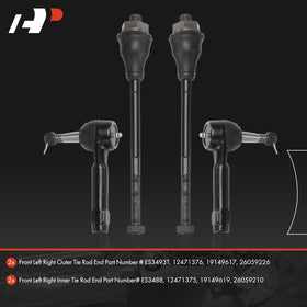 A-Premium inner tie rod threaded end detail showing correct M18 x 1.5 fitment