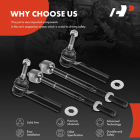 A-Premium tie rod installed on front suspension demonstrating proper fit