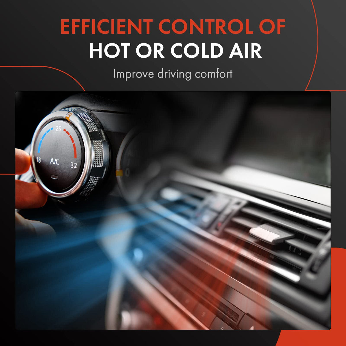 A-Premium auxiliary actuator installed near rear vents showing comprehensive coverage benefit