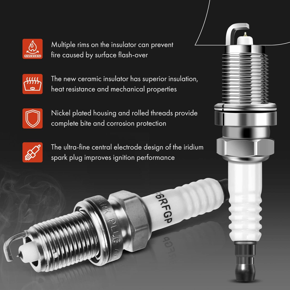 A-Premium installed coil on engine demonstrating direct-fit valve cover mounting benefit