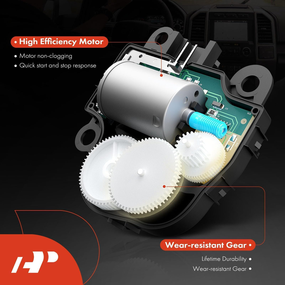 A-Premium actuator installed in vehicle dashboard to restore HVAC temperature control