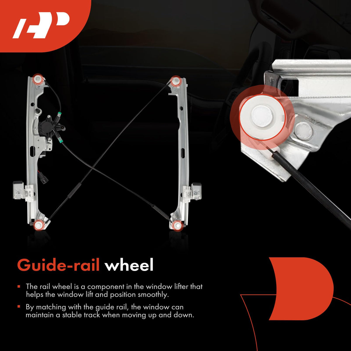 A-Premium installed in truck door frame demonstrating direct-fit restoration
