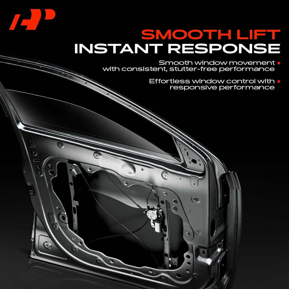 A-Premium motor installed in vehicle door showing real-world use