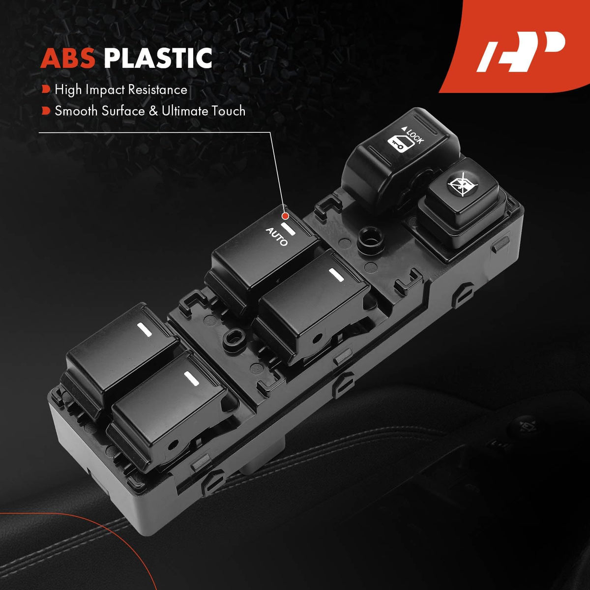 A-Premium installed in door panel restoring factory window control ergonomics