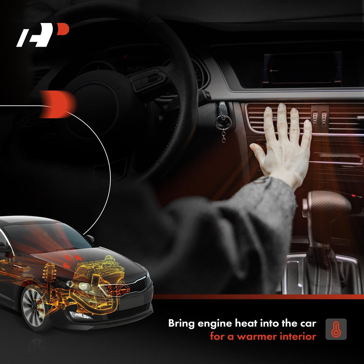 A-Premium installed in engine bay demonstrating proper routing and restored coolant flow