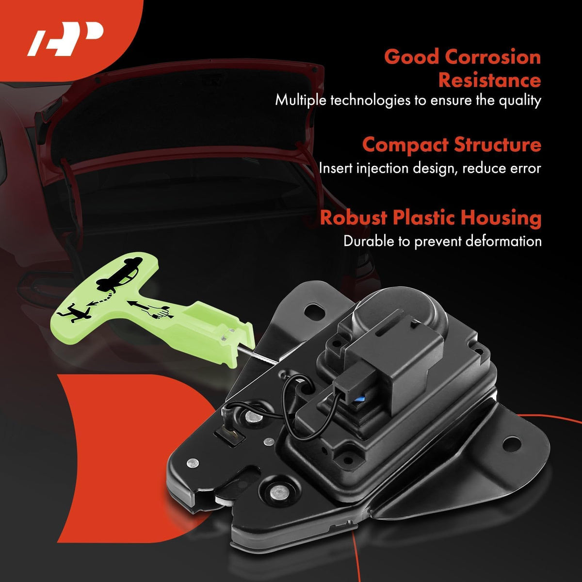 A-Premium actuator installed in rear tailgate showing correct fit and restored operation