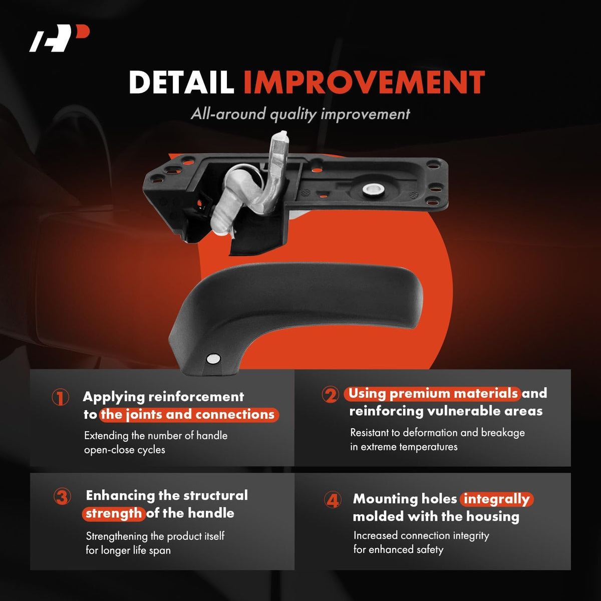 A-Premium handle installed in front driver door demonstrating OEM-like fit