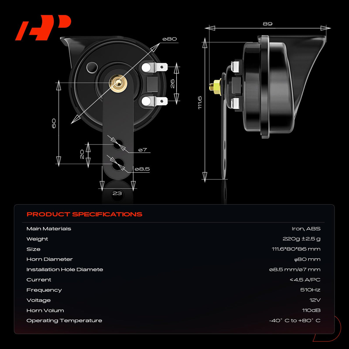 A-Premium installed on car grille demonstrating direct replacement benefit