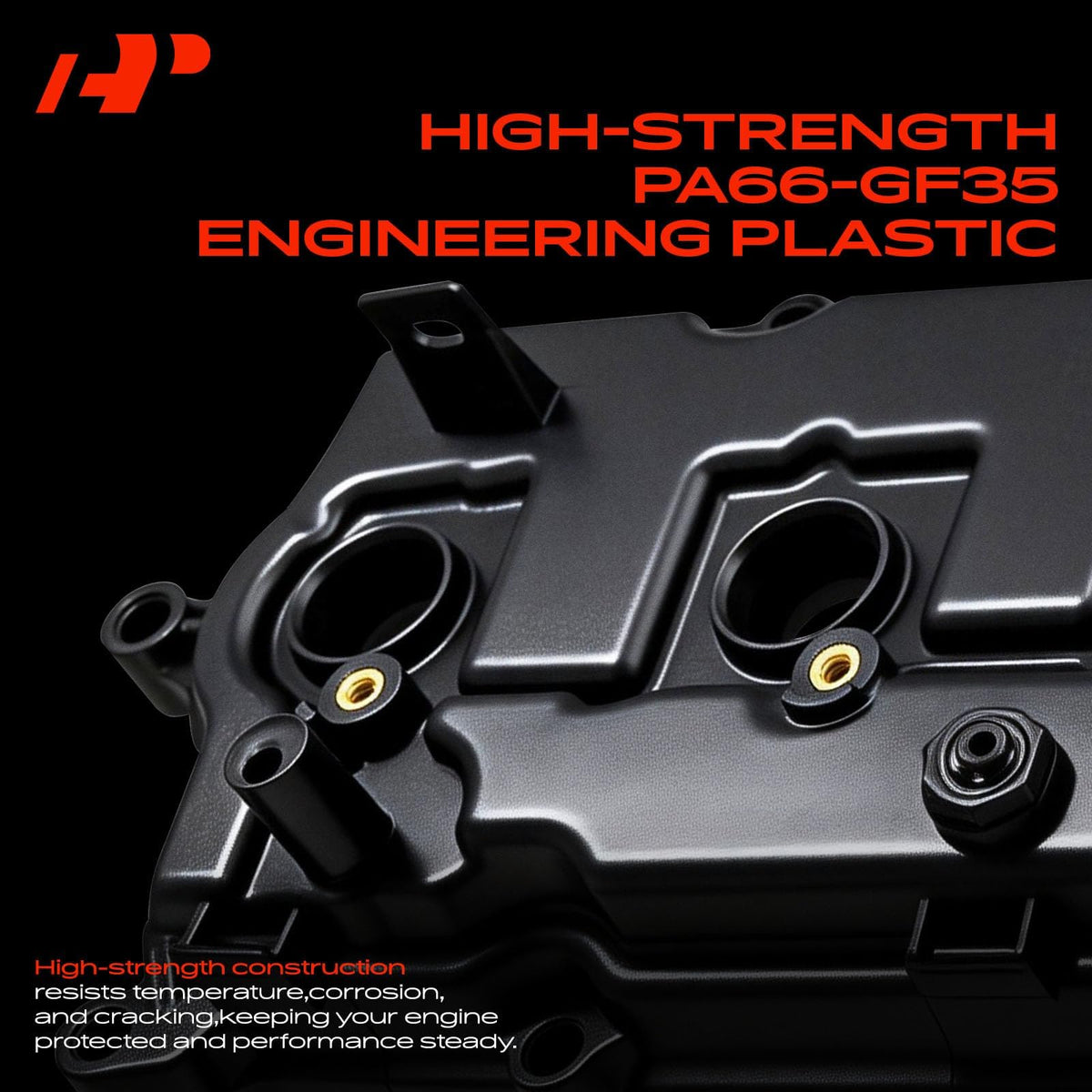 A-Premium valve cover installed on engine showing clean engine-bay restoration