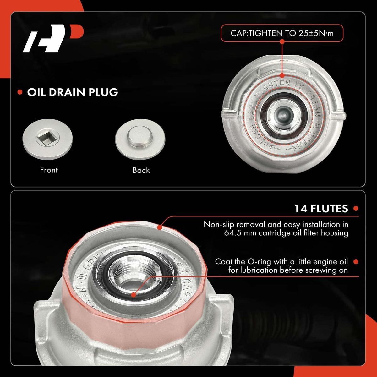 A-Premium cap installed on engine demonstrating direct-fit replacement advantage