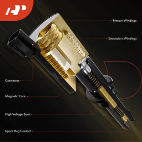 A-Premium coil installed on engine demonstrating direct swap-in replacement benefit
