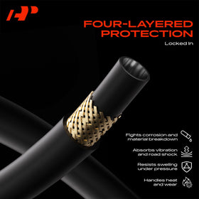 A-Premium hose installed in Honda engine bay demonstrating direct-fit advantage
