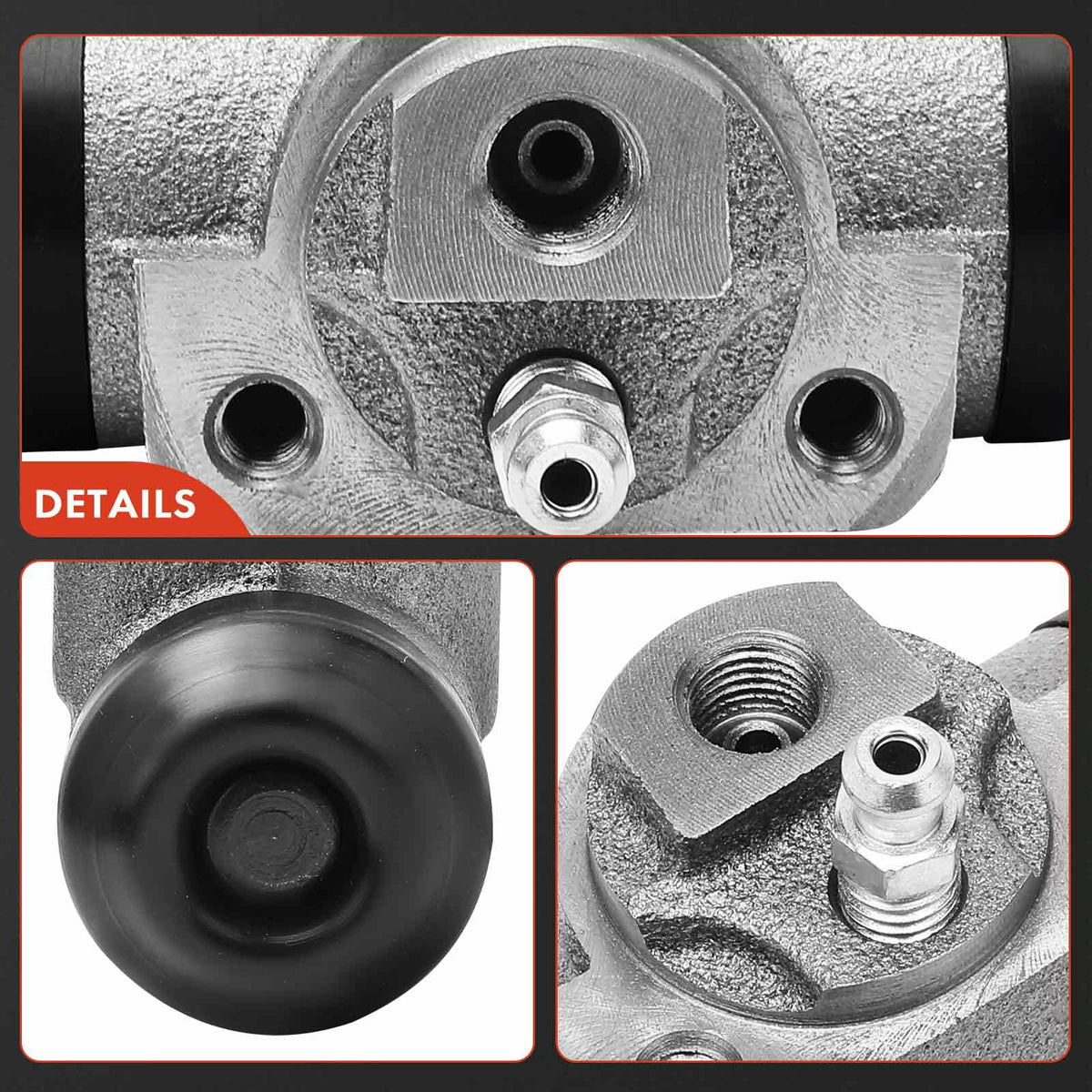A-Premium wheel cylinder installed on rear drum brake showing proper placement