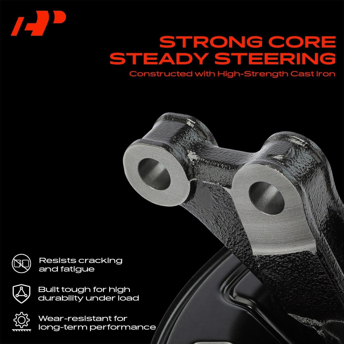 A-Premium installed on vehicle front left demonstrating restored steering stability