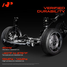 A-Premium caliper installed on vehicle front left showing fitment assurance