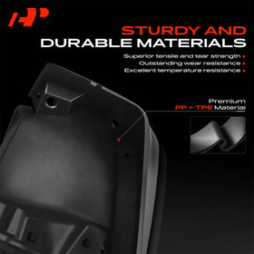 A-Premium installed rear mud flap on passenger side reducing road spray