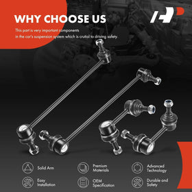 A-Premium sway bar link installed on rear suspension improving balance and cornering control