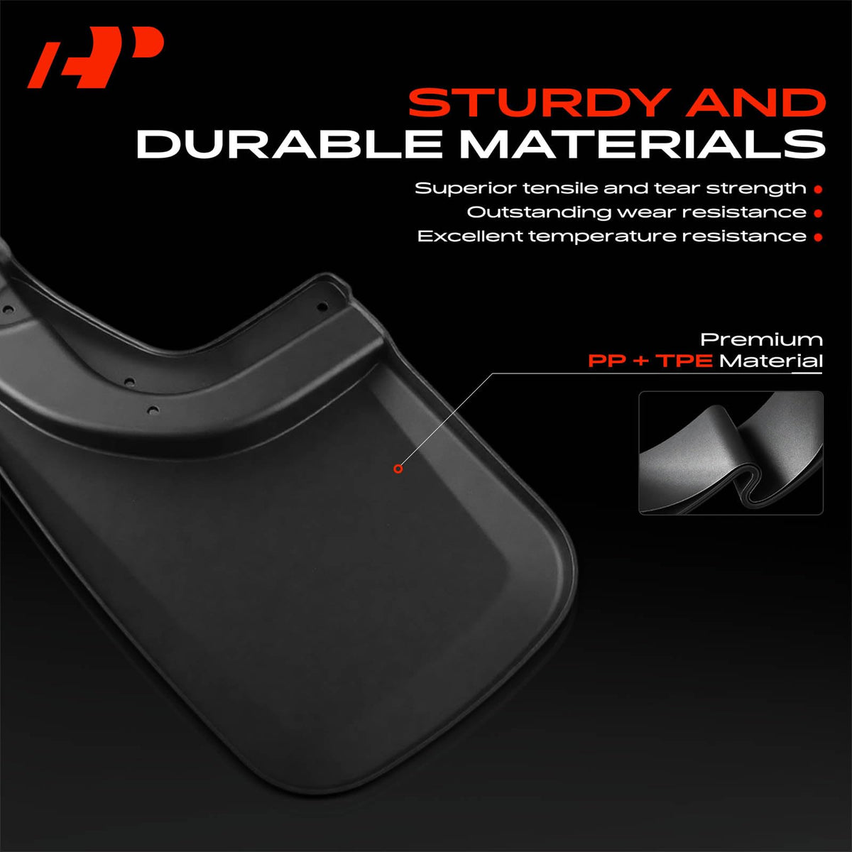 A-Premium installed rear wheel guard preventing gravel damage to paint