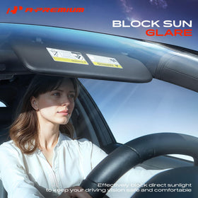 A-Premium visor installed in vehicle showing reduced windshield glare