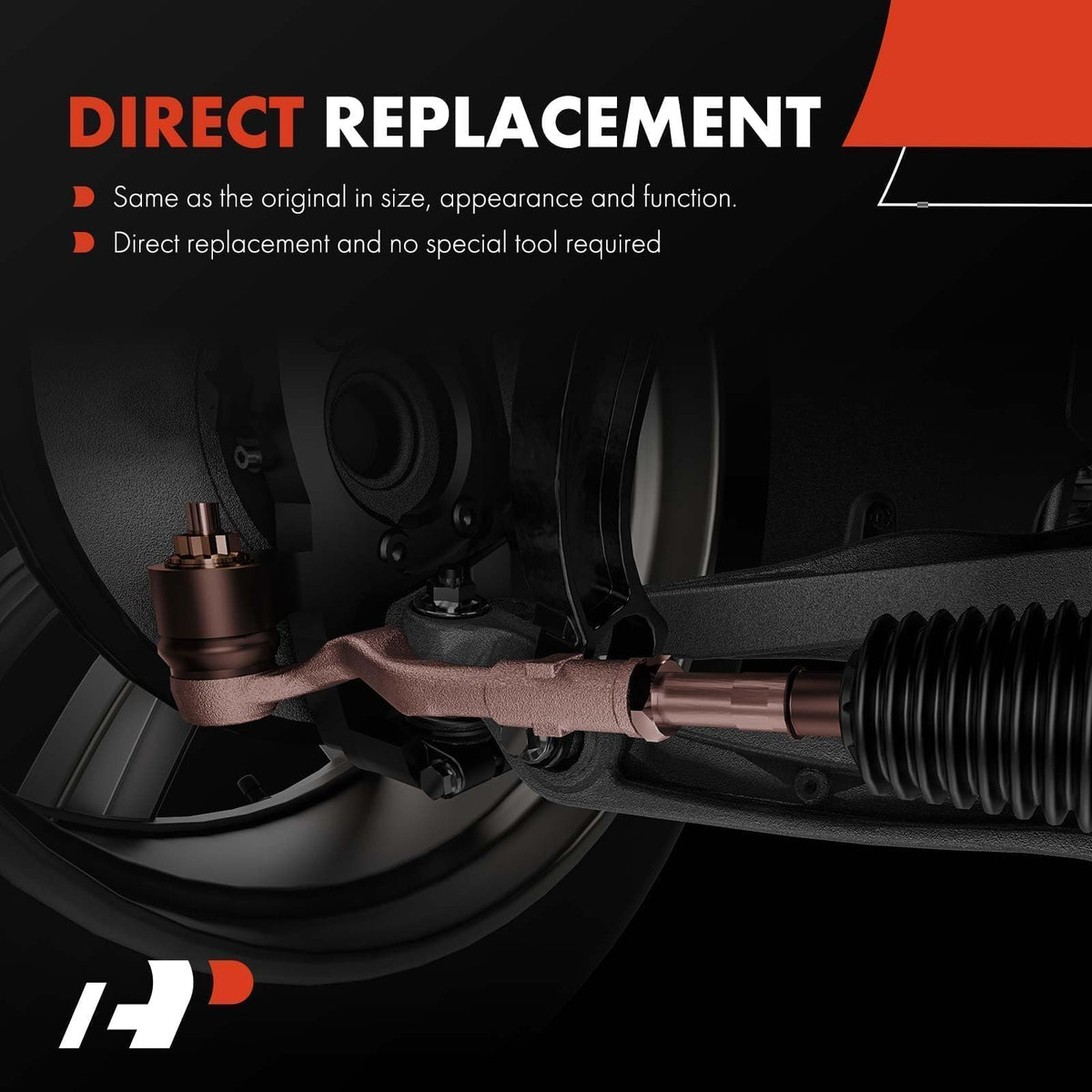 A-Premium installed on vehicle front end restoring steering control and alignment