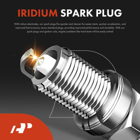 A-Premium iridium spark plug close-up showing fine electrode durability