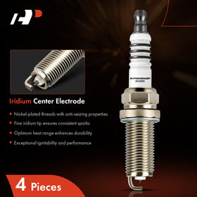 A-Premium iridium tip detail revealing concentrated electrode for stronger spark and longer wear