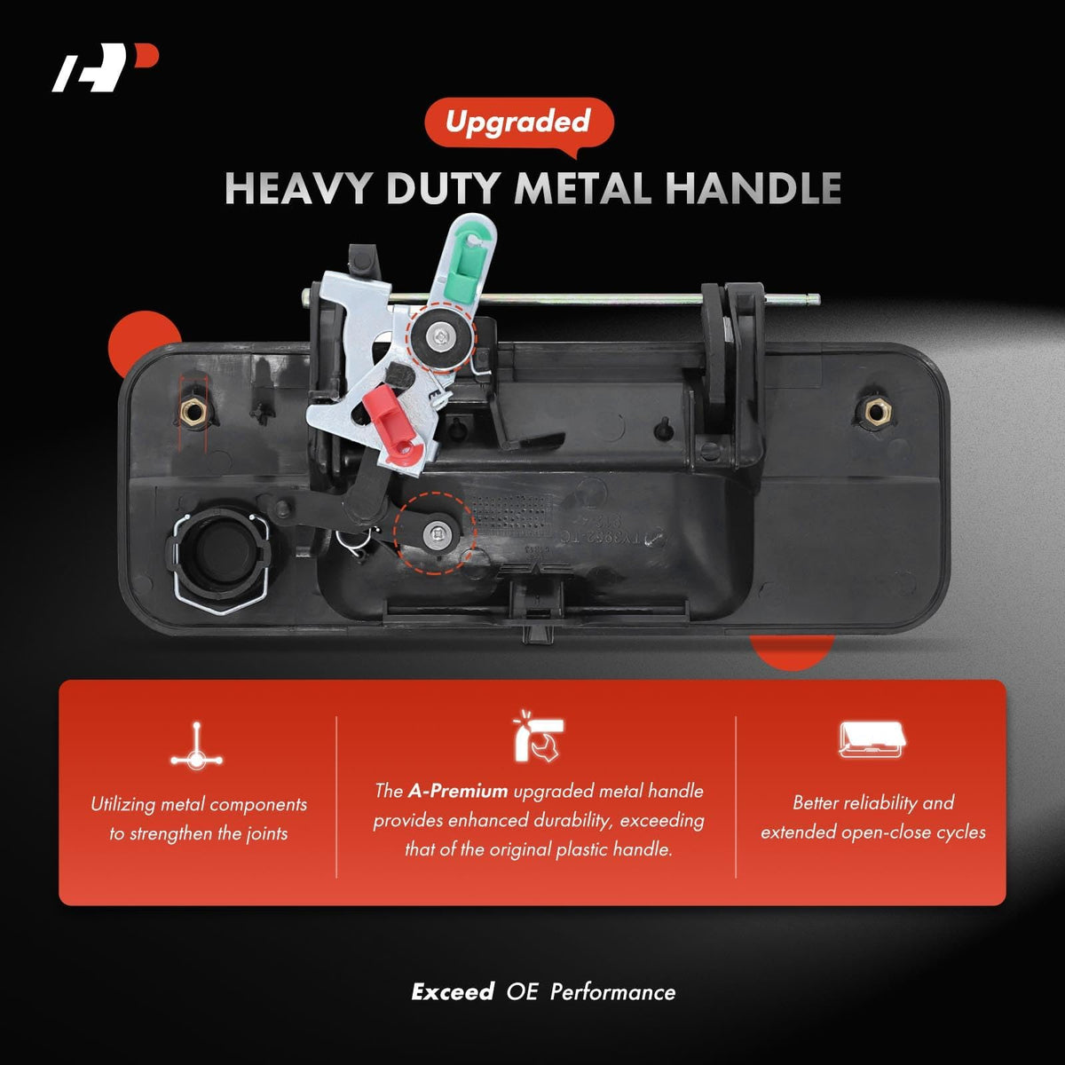 A-Premium keyhole closeup showing compatibility with factory lock cylinder