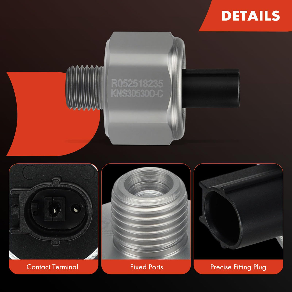 A-Premium knock sensor connected to wiring harness ensuring reliable signal
