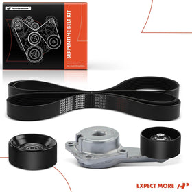 a-premium labeled parts layout with belt tensioner and idler for easy identification
