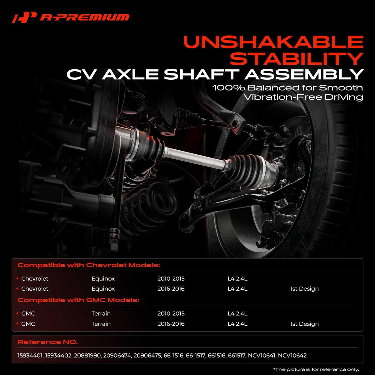 A-Premium left axle compressed length measurement showing correct fit confirmation
