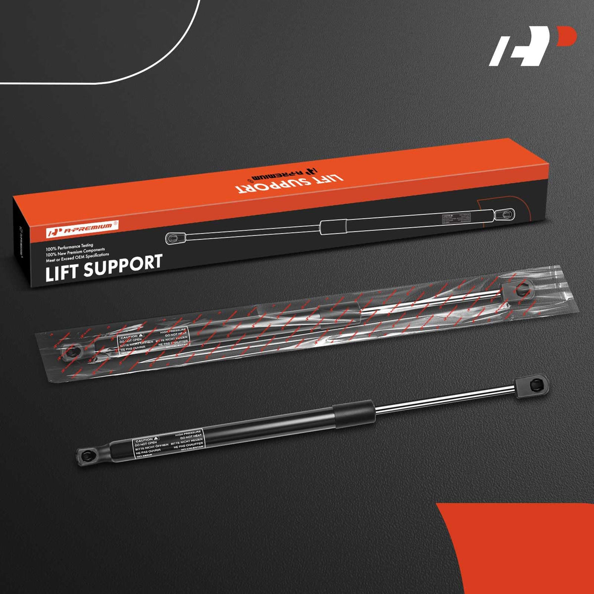 A-Premium left-side strut close-up demonstrating durable fitment