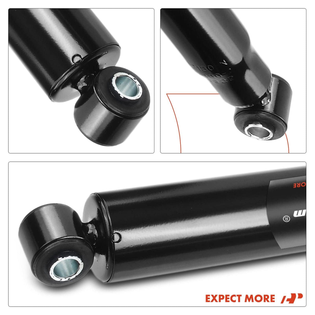 A-Premium shocks next to ruler showing exact lengths for correct fitment benefit