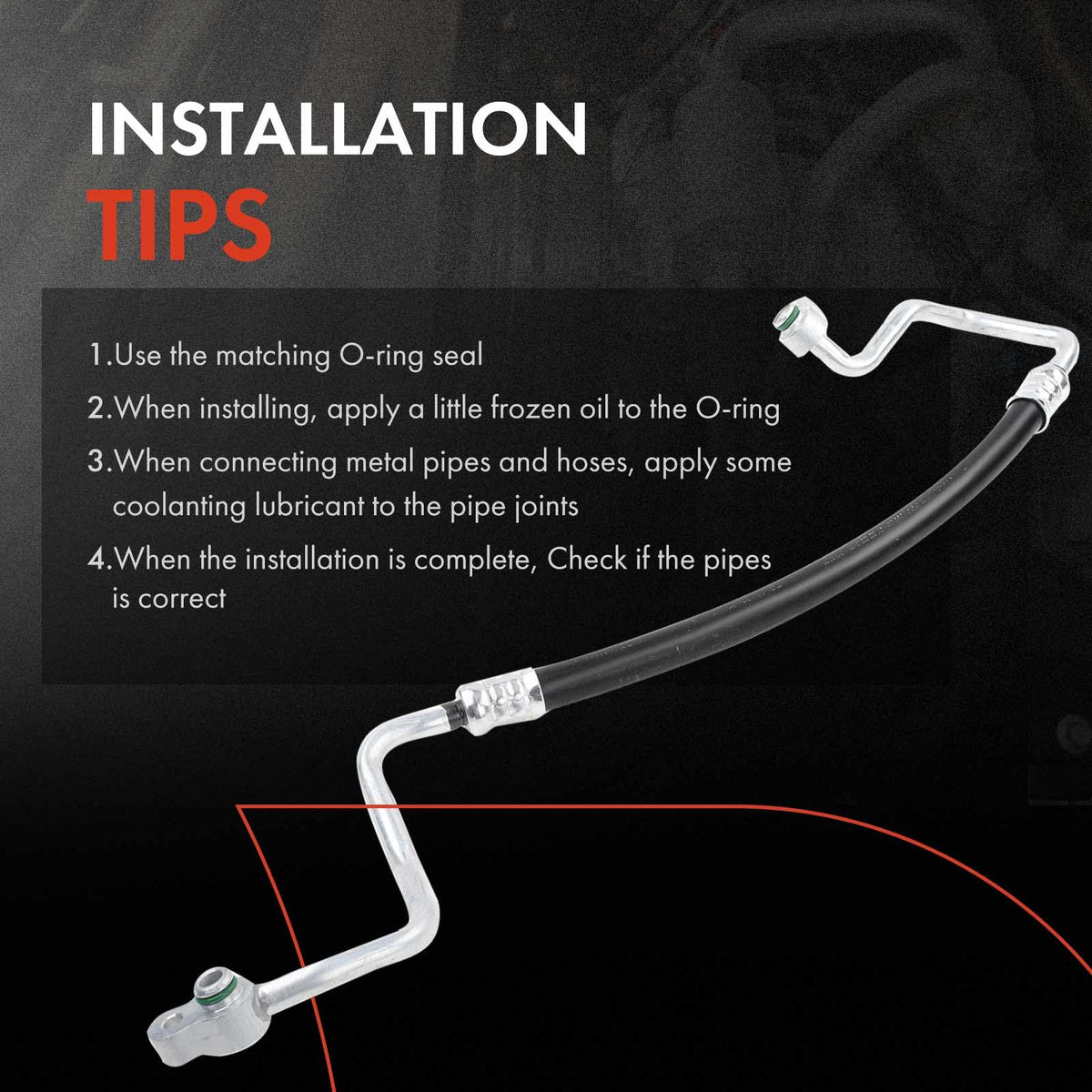 A-Premium hose next to ruler for length and scale verification benefit