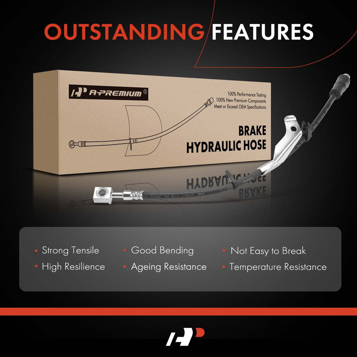 A-Premium hose laid beside ruler showing scale for accurate fitment