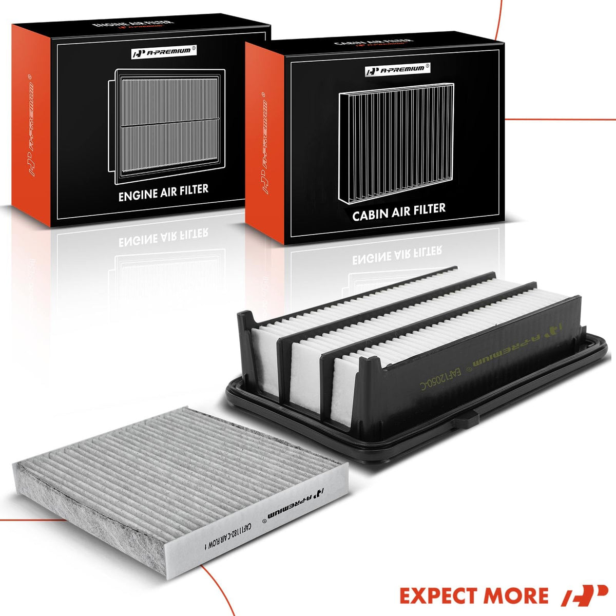 A-Premium lifestyle image of driver opening hood to replace filters for easy maintenance
