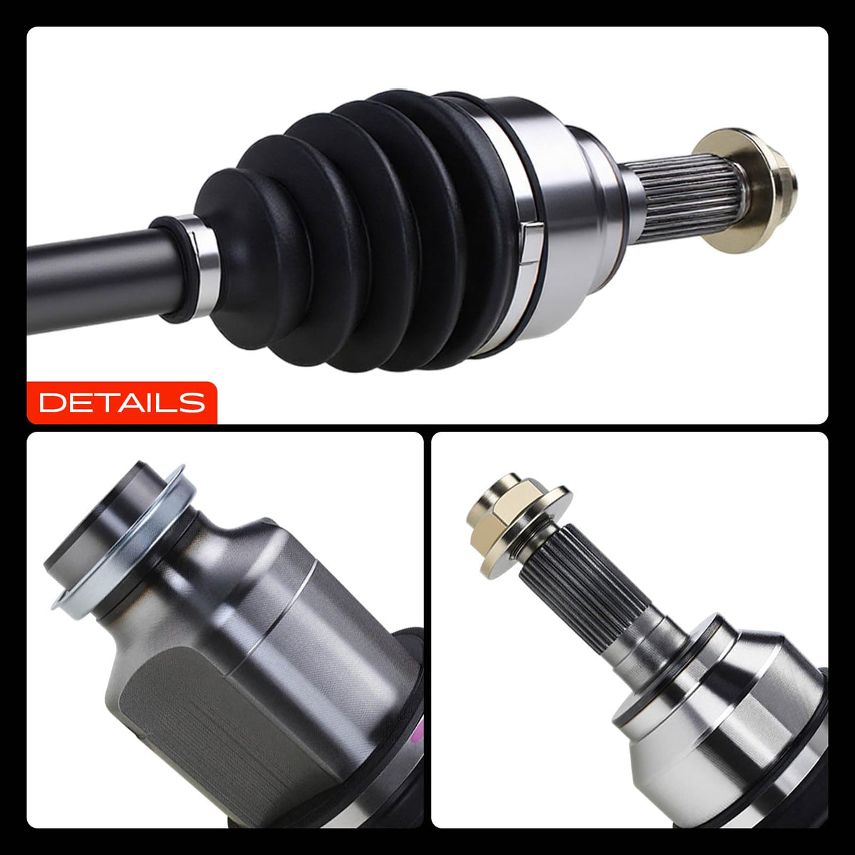 A-Premium axle in a garage setting showing professional-ready replacement
