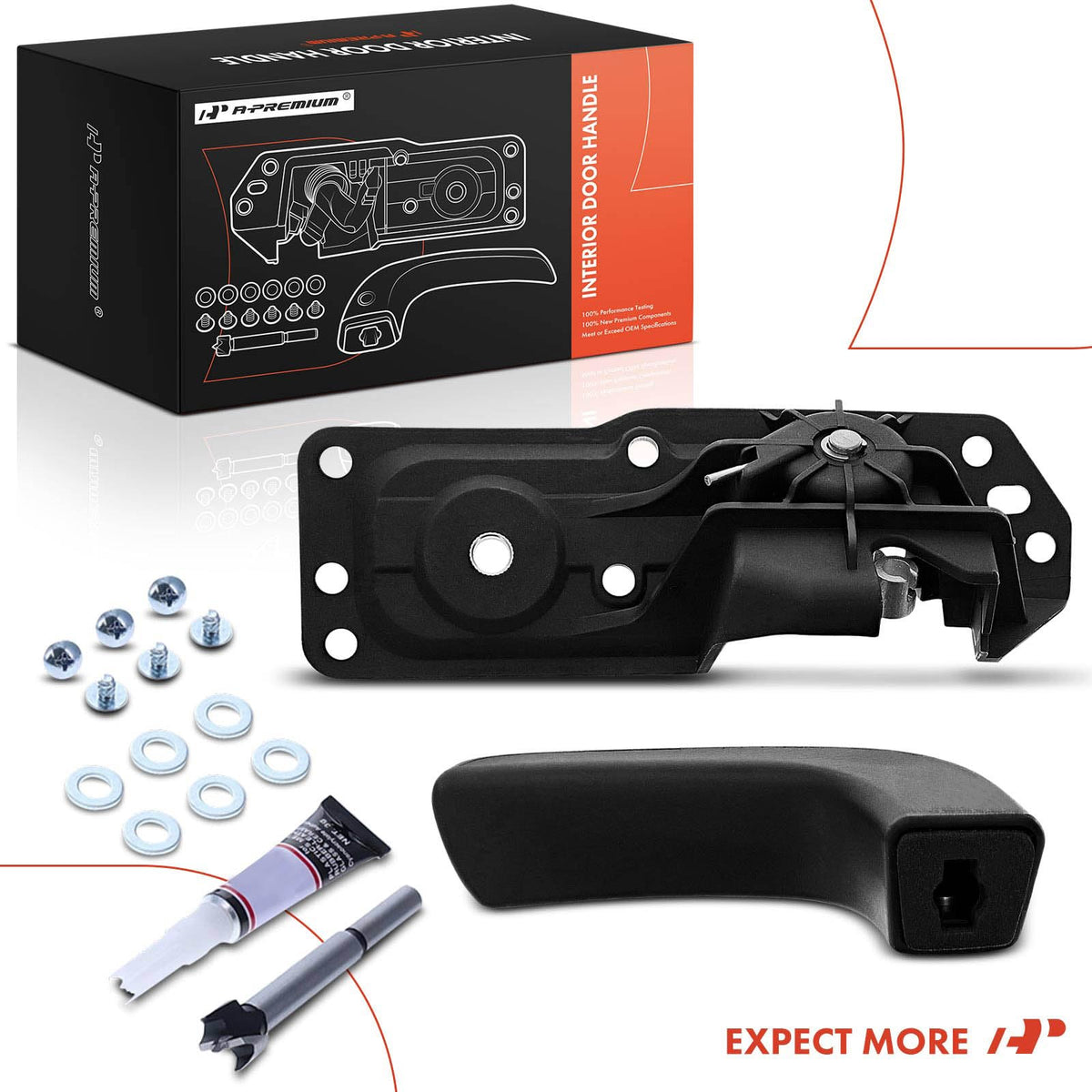 A-Premium handle being installed in a garage setting for quick DIY repair
