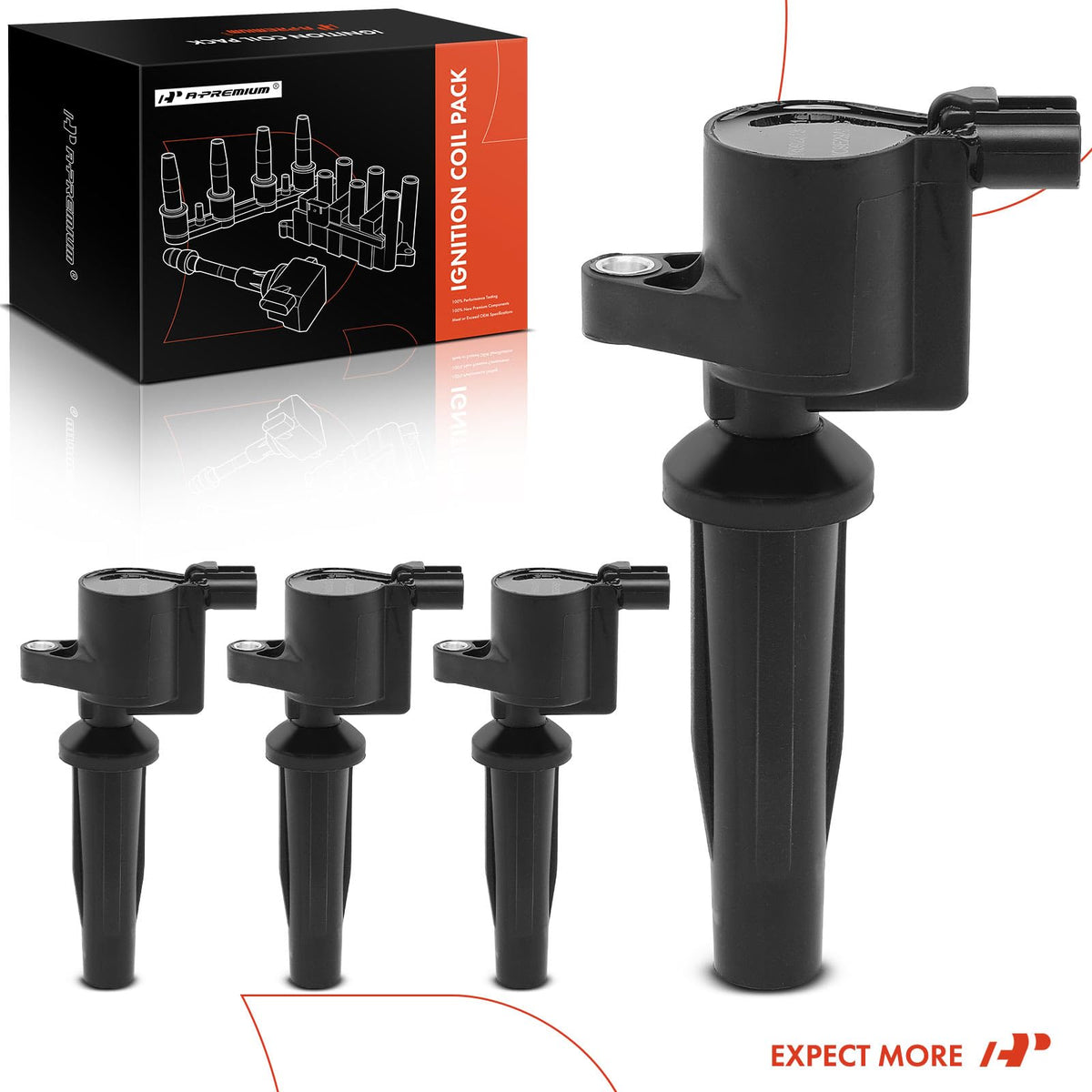 A-Premium coils in a garage installation scene illustrating professional or DIY replacement benefit