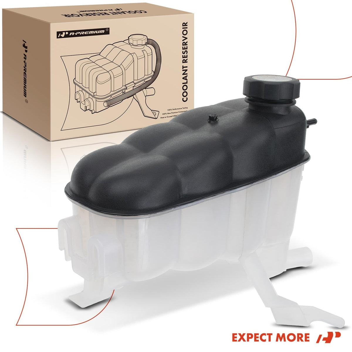 A-Premium reservoir in garage installation scene showing straightforward DIY replacement