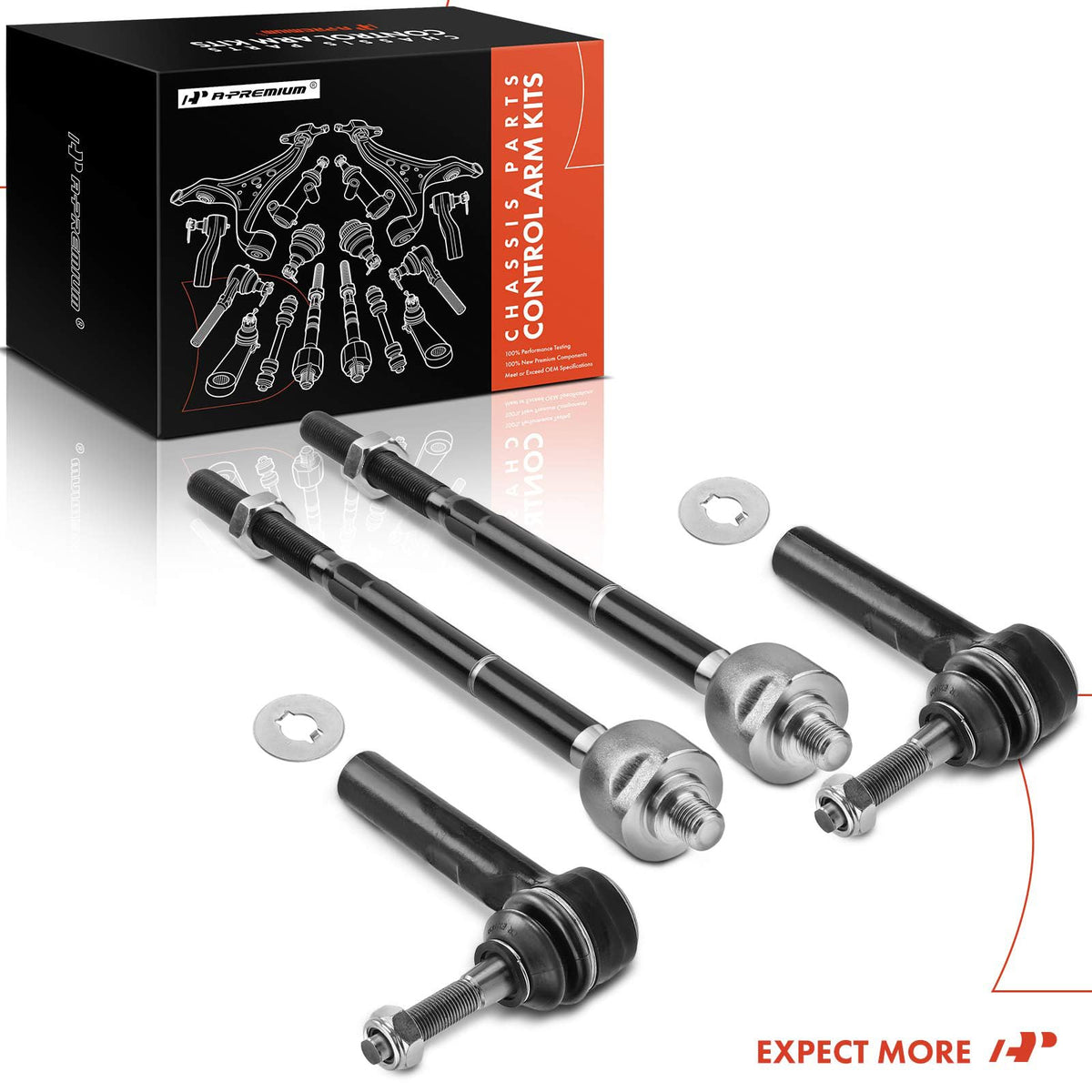 A-Premium in-garage repair scene showing homeowner improving steering