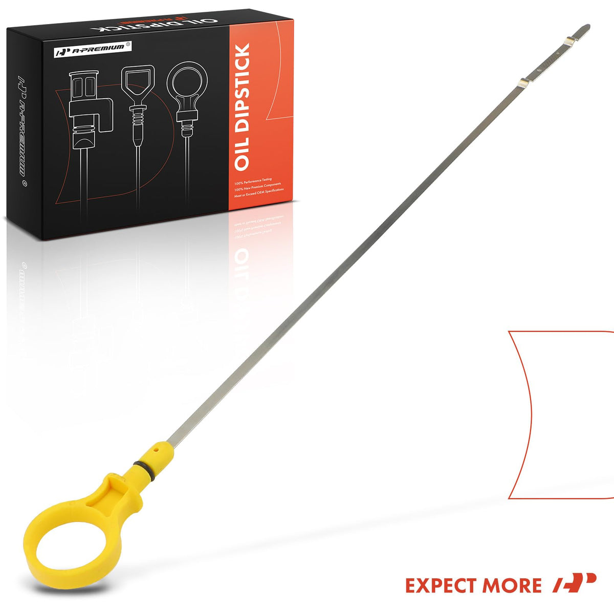 A-Premium dipstick in a garage setting illustrating easy use for DIY mechanics benefit