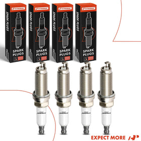 A-Premium spark plugs on a garage workbench ready for DIY replacement