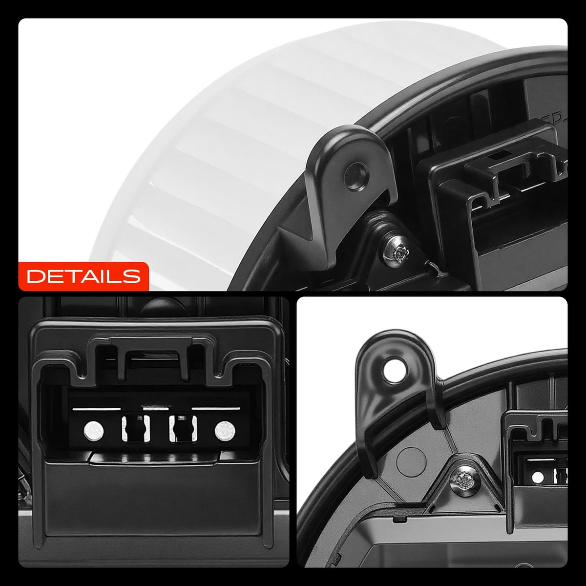 A-Premium blower motor in car dashboard setting for quieter comfortable cabin
