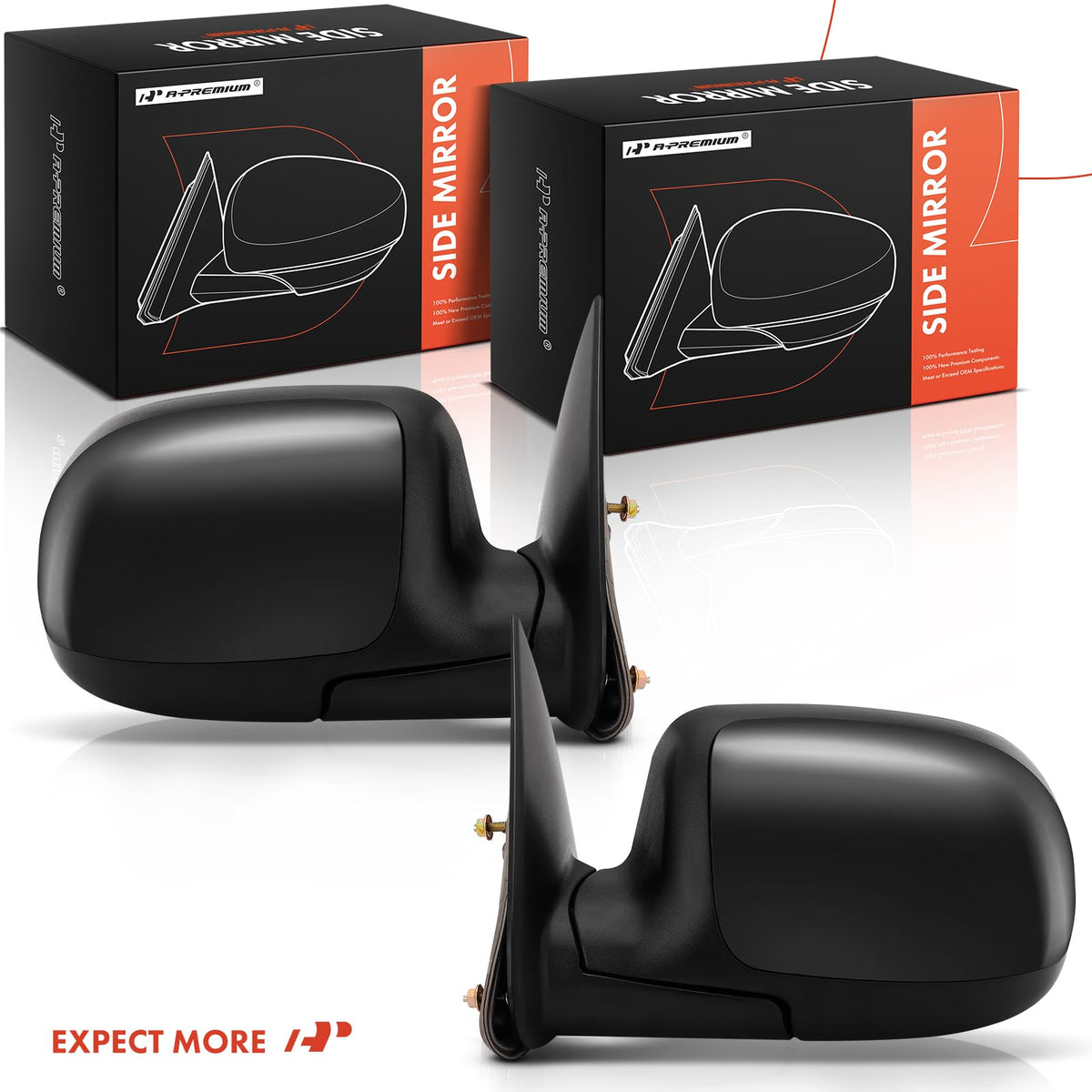 A-Premium mirrors being installed on truck door showing easy swap-out benefit