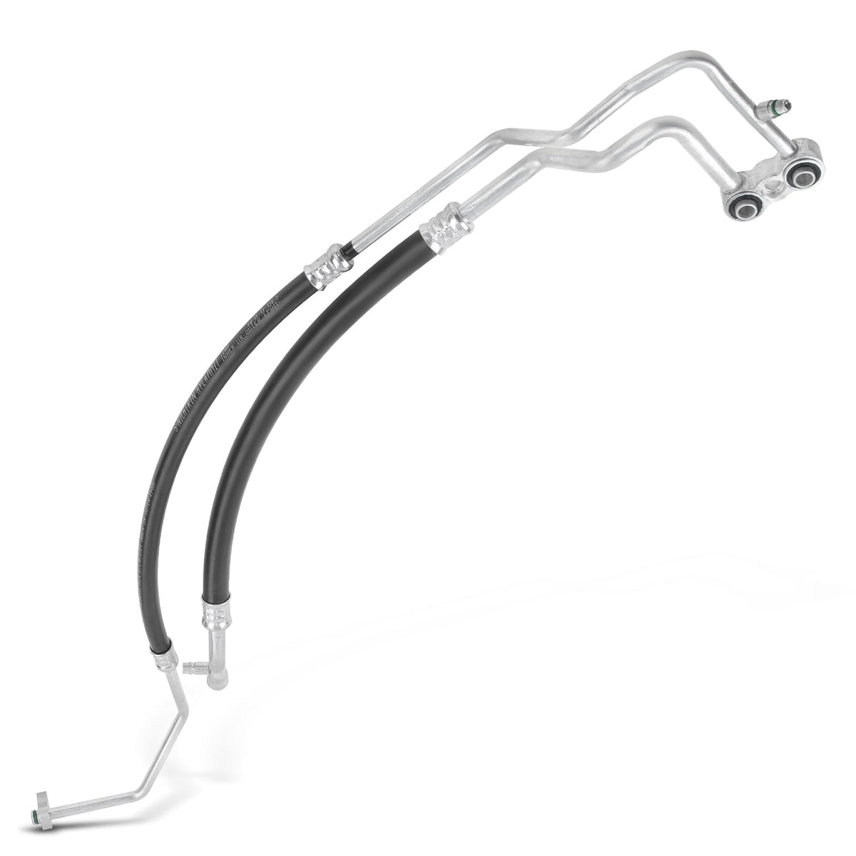 A-Premium hose assembly near a Dodge Ram truck showing ready-to-install, road-ready replacement