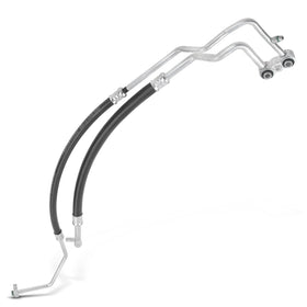 A-Premium hose assembly near a Dodge Ram truck showing ready-to-install, road-ready replacement