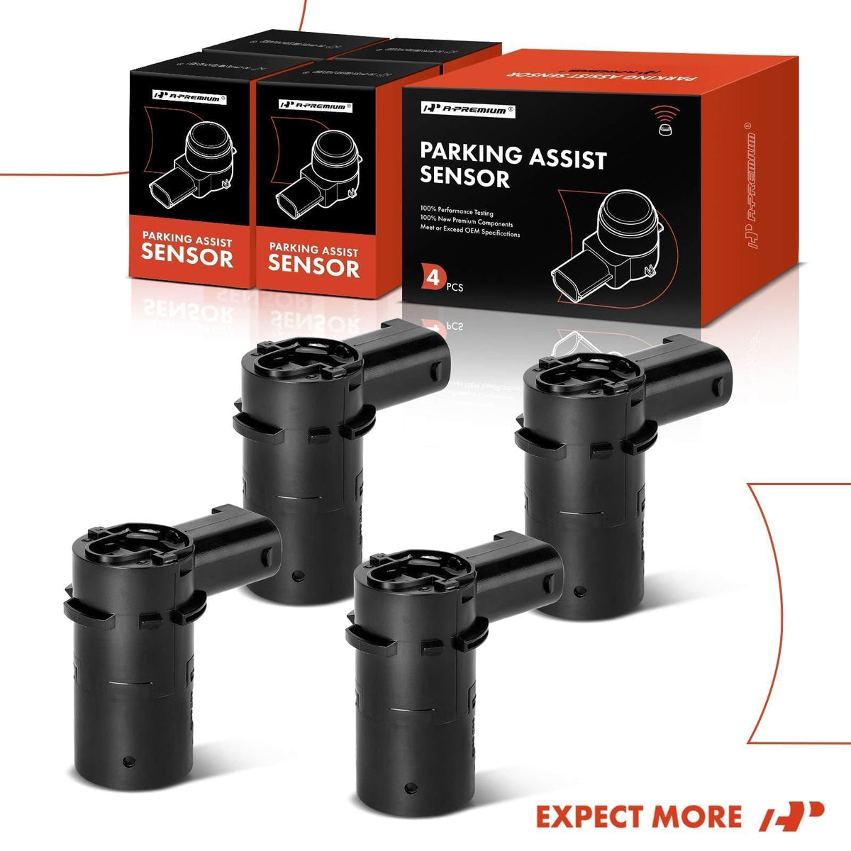 A-Premium sensor on a vehicle reversing to illustrate safer parking maneuvers