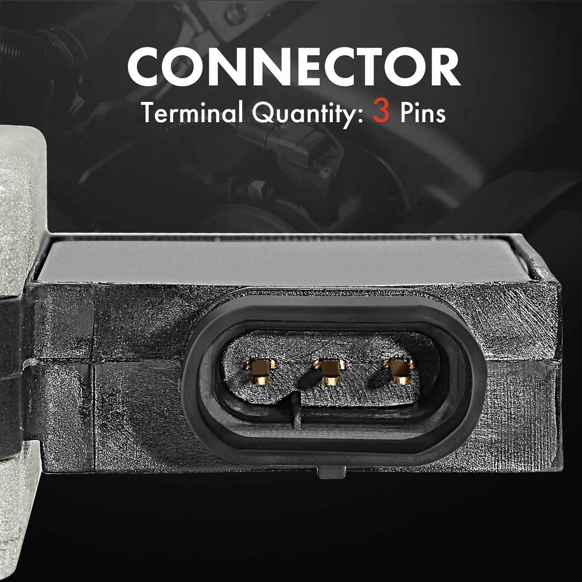 A-Premium MAF three-pin connector close-up for easy plug-and-play installation