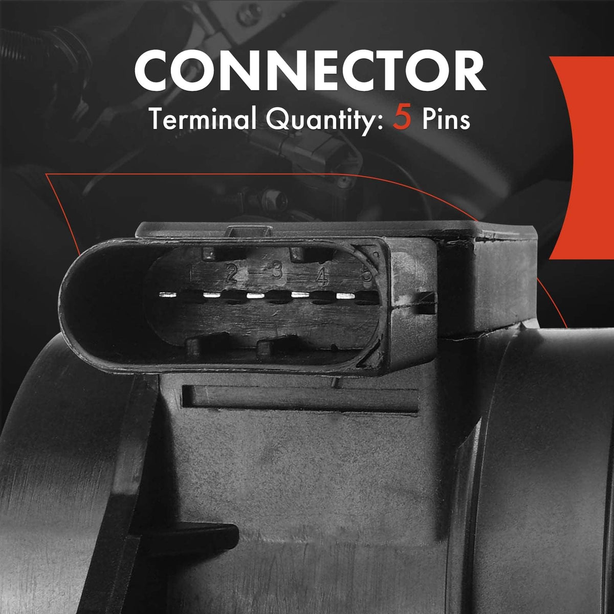 A-Premium clear view of the 5-pin connector ensuring correct electrical fit