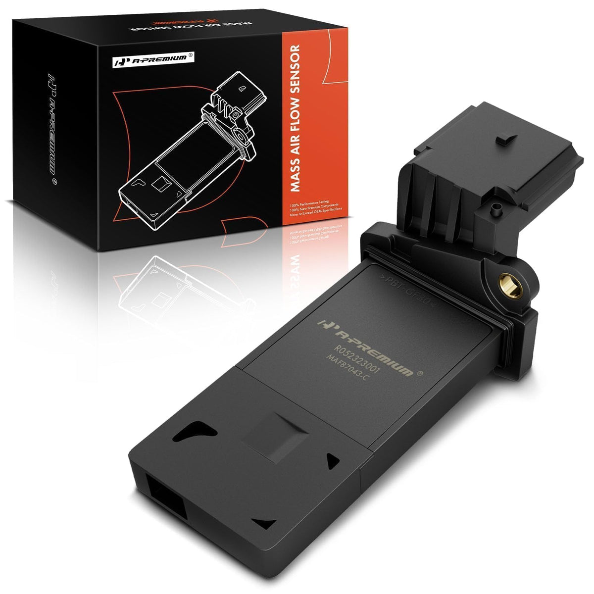 A-Premium front view showing MAF sensor and direct-fit profile benefit